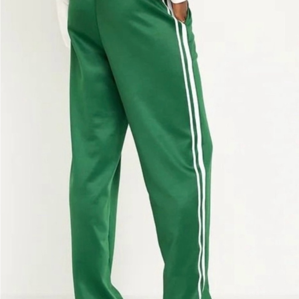 Old Navy Green with White Stripes and pockets Track Pants